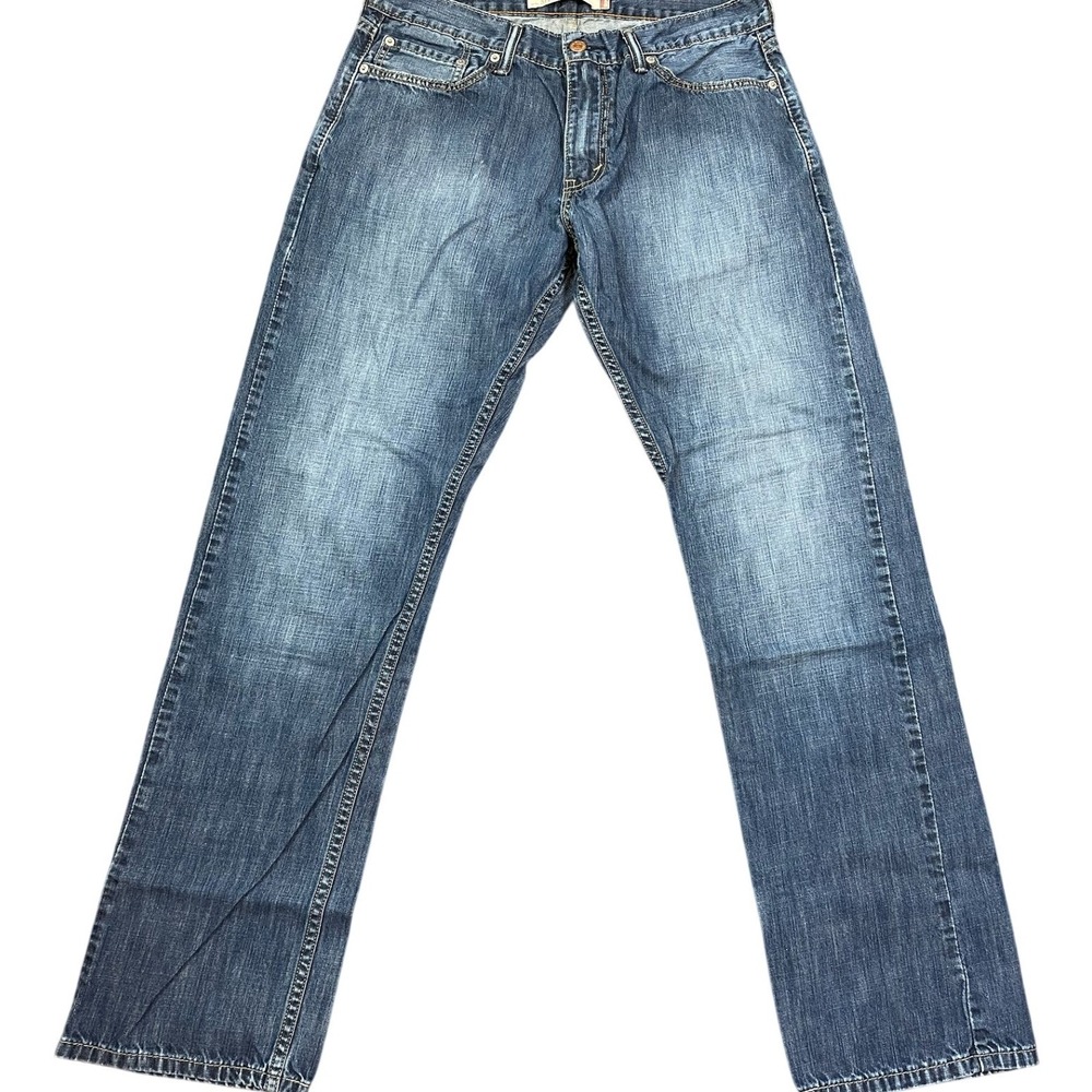 Levis 514 Slim Straight Jeans Mens 33x32 Blue Denim Medium Wash Cotton‎ Pants